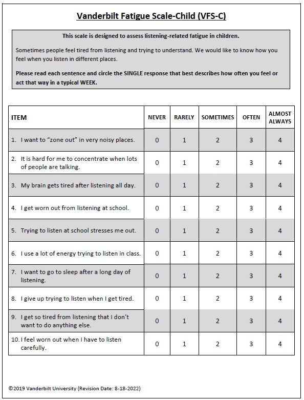 Child Fatigue Scale image